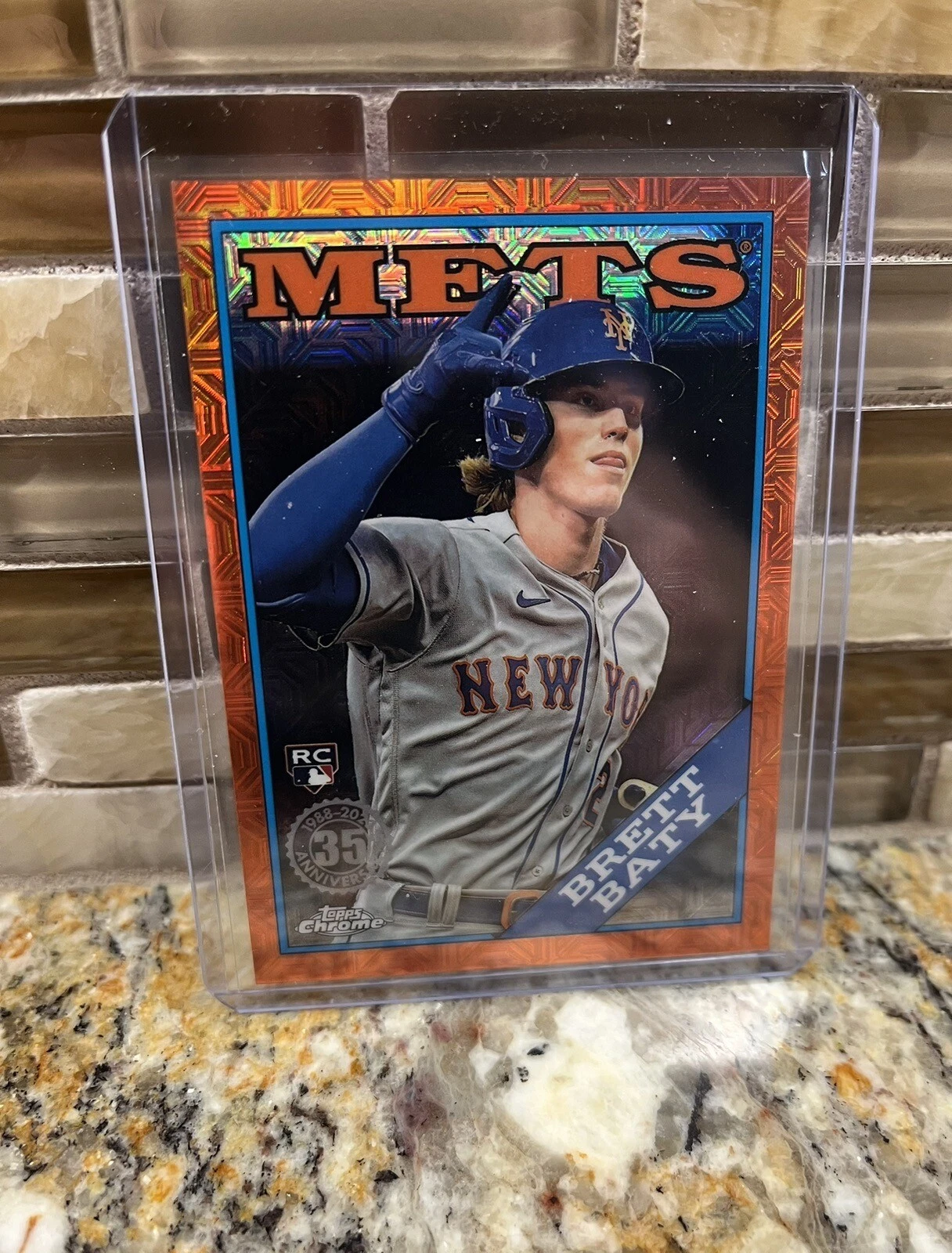 2023 Topps Chrome BRETT BATY Silver Pack Orange Refractor Rookie Card #19/25 🔥