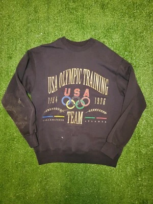 США олимпийской подготовки Crewneck свитер 1994-1996 Sz.L РЕДКАЯ ВИНТАЖНЫЙ - Изображение 1 из 4