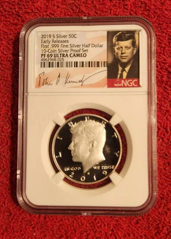 2019 s .999 silver Kennedy half dollar NGC PF 69 Ultra Cameo ( Early Releases) * Cover