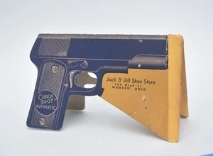 VINTAGE 1940'S RED GOOSE SHOES CRACK SHOT AUTOMATIC HANDGUN DISPLAY WARREN OHIO - Picture 1 of 6