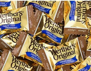 Caramelo duro cremoso Werther's sin azúcar caramelo chocolate 1/2 lb caramelo a granel - Imagen 1 de 5