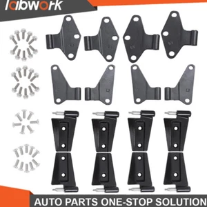 Labwork Body Door Hinge Replacement Set For Jeep Wrangler JK 2007-2018 Black - Picture 1 of 22