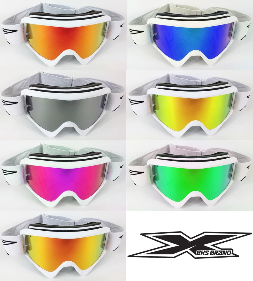 EKS BRAND GOX Reemplazo Goggle-Shop Motocross MX Goggle Lente Espejo Cromado - Imagen 1 de 1