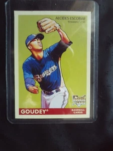 Alcides Escobar RC 2009 Upper Deck Goudey Baseball Rookie Card #105 BREWERS 🔥 - Picture 1 of 2
