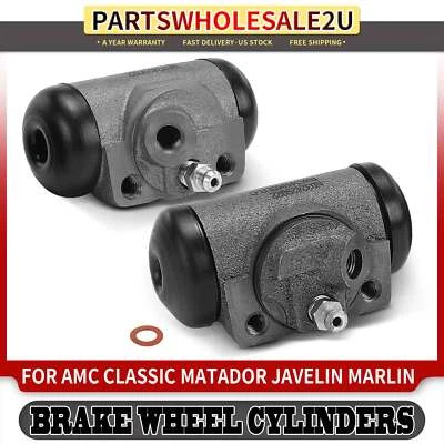 2x Cilindros de rueda de freno de tambor delantero para AMC Classic Matador Javelin Rebel Foto 1 de 4