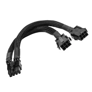 Dual 6 Pin Female To 8 Pin Male GPU Graphics Card Power Adapter Cable - Picture 1 of 4