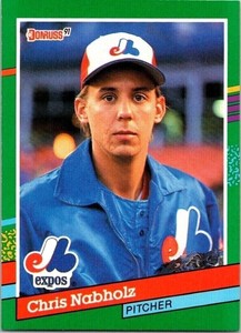 Christopher (Chris) William Nabholz Expos 667 Pitcher Donruss 1990 Baseball Card