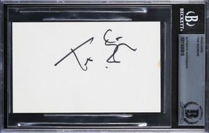 Tom Sizemore Saving Private Ryan Authentic Signed 3x5 Index Card BAS Slabbed