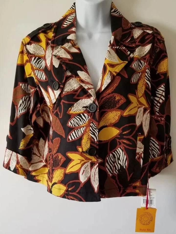 NWT Ruby Rd. Petite Urban Tribe Blazer Jacket Size 14P   - Image 1 of 4
