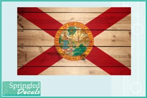 FLORIDA State Flag Vinyl Decal #2 Car Truck Sticker Florida State Flag - Picture 1 of 1