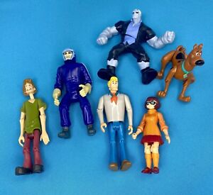Lot Of 9 Hanna Barbera Equity Posable Figures Fred Shaggy Scooby Velma Villains