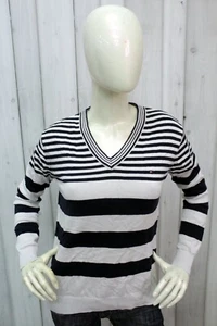 Maglione Tommy Hilfiger Donna Taglia L Blu Cotone Sweater Pullover Woman Logo - Foto 1 di 12
