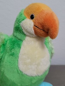 Ganz Webkinz Plush Bird Parakeet 10" HM354 Green Yellow Parrot No Code Plush Toy