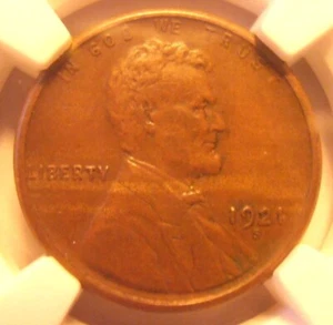 1921 S Lincoln Cent, NGC Certified XF 40 (21SN35) - Picture 1 of 6