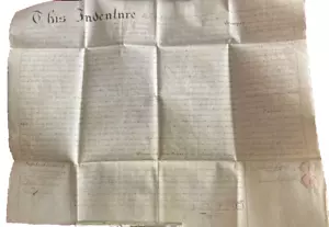 Antigua escritura de contrato de vitela de 1839 Bristol Township Philadelphia Pennsylvania PA - Imagen 1 de 7