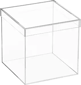 Clear Acrylic Boxes with Lid Acrylic Storage Cube Containers with Lids, Plastic - Picture 1 of 9
