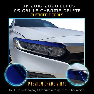 Calcomanías gráficas para párpados de faros Honda Accord 2017-2021 - vinilo espejo cromado Foto 1 de 4