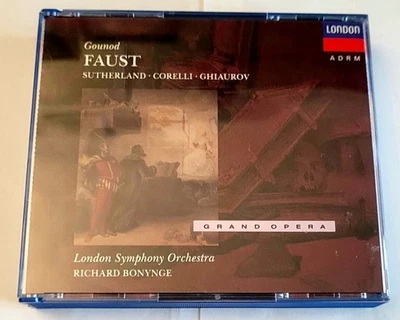 Gounod Faust- Richard Bonynge, Sutherland, Corelli, Ghiaurov 3CDs W/Booklet 7010 - Image 1 of 3