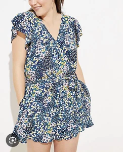 LOFT Strampler Halstuch Damen Blumenmuster Mehrfarbig Übergröße 16 Brandneu - Bild 1 von 11