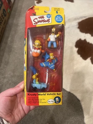 Simpsons Die Cast Krusty World Vehicle Set NEW  Homer Lisa Bart Marge Maggie - Image 1 of 4