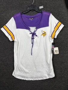 Ropa del equipo de la NFL para mujer talla XL camisa manga corta Minnesota Vikings NUEVA *LEER - Imagen 1 de 8