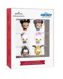 Hallmark Ornaments Disney Mickey And Friends Set Of 6 Mini Ornaments NIP - Picture 1 of 3