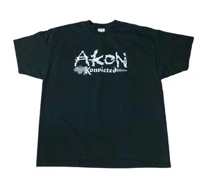 Camiseta Promocional De Colección Y2K Akon Konvicted Tour Rap Para Hombre Talla XXL Negra 2007 De Colección - Imagen 1 de 6