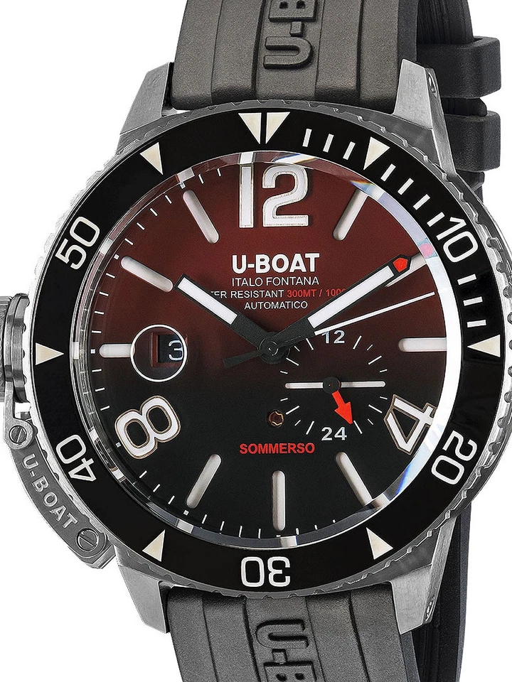U-Boat 9521 Sommerso Ceramic Bordeaux Watch