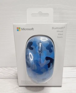 Microsoft Bluetooth Wireless Mouse Ambidextrous Optical 1000DPI - Blue Camo - Picture 1 of 5