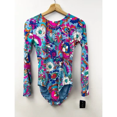 Traje de baño KATE SPADE manga larga cremallera trasera protector contra erupciones manantial agua rosa talla S nuevo con etiquetas Foto 1 de 4