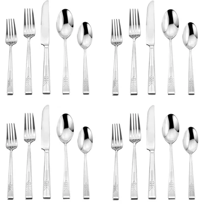 Frank Lloyd Wright Árbol de la Vida 18/10 Acero Inoxidable 20 piezas. Juego de cubiertos Foto 1 de 4