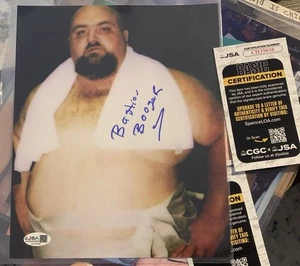 BASTION BOOGER HAND SIGNED WRESTLING 8x10 PHOTO JSA Wwf Wcw Autographed Wrestler - Picture 1 of 2
