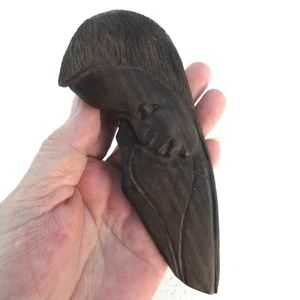 Kenya Dark Wood Carving Young Woman Child Africa Ethnic Home Décor Collectible - Picture 1 of 8