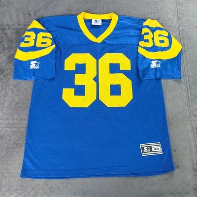 Camiseta Los Angeles Rams Jerome Bettis Starter Y2K Vintage Anos 90 Azul Masculina Grande 48 - Imagem 1 de 4