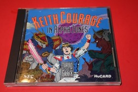 KEITH COURAGE IN ALPHA ZONES FOR TURBOGRAFX 16 TG-16 IN CASE WITH INSTRUCTIONS!