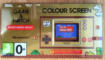 CONSOLE NINTENDO GAME & WATCH SUPER MARIO BROS COLOUR SCREEN COMPLET CIB OVP - Photo 1/4