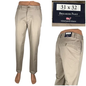 Vineyard Vines Herren 31 x 32 Breaker Hose khaki Baumwollmischung Stretch Freizeit neu mit Etikett - Bild 1 von 10