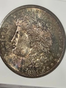 1881 S $1 Morgan Dollar ANACS MS65 Soapbox Toned #3115964 - Picture 1 of 16