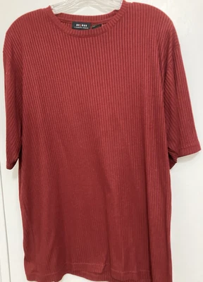 AXCESS Men's Burgundy Short Sleeve Solid T Shirt Size XXL - Image 1 of 3