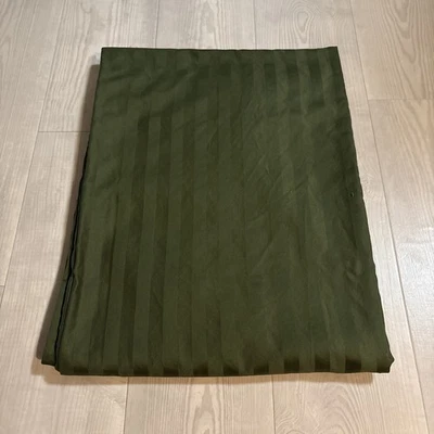 Vintage CHARTER CLUB Cotton Damask Stripe TWIN Duvet Cover Portugal RARE GREEN - Image 1 of 4