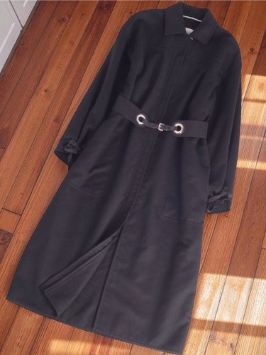 HERMÈS Cappotto lungo HERMES 86% cashmere x 14% seta nero taglia:34 donna 2022 SS con cover