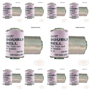 10X Double Bell Viscose Rayon Thread for Embroidery Color Silver Shade No.49LL - Picture 1 of 3