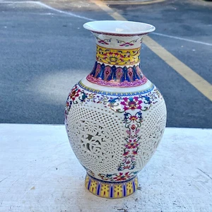 1.96LB Handmade Blue and White Porcelain Vase/Jingdezhen, China - Picture 1 of 15