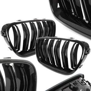 KÜHLERGITTER KÜHLERGRILL NIEREN RECHTS LINKS GLANZ SCHWARZ FÜR BMW F10 F11 2010- - Bild 1 von 11