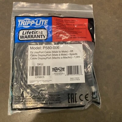 Tripp Lite P580-006 DisplayPort Cable - Black - Image 1 of 2