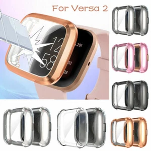 Shockproof Protective  TPU Full Screen watch Case Cover Frame For Fitbit Versa 2 - Picture 1 of 42