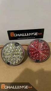 Pair 95mm led rear fog light And Reverse light to fit Defender Motorhome etc - Bild 1 von 6