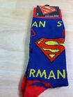 New DC Comics Super Man Crew Socks Size 10-13 says Super Man -The Man of Steel-