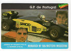 1987 Portugese Pocket Calendar F1 Minardi Team - De Cesaris & Nannini - Italy