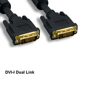 Cable de video digital/analógico de doble enlace chapado en oro de 10 pies 3M DVI-I 24+5 - Imagen 1 de 1
